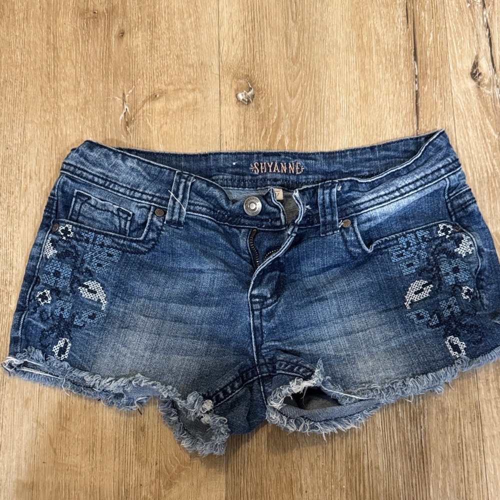 Shyanne Distressed Blue Jean Shorts